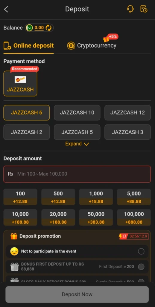 188PKR game Deposit