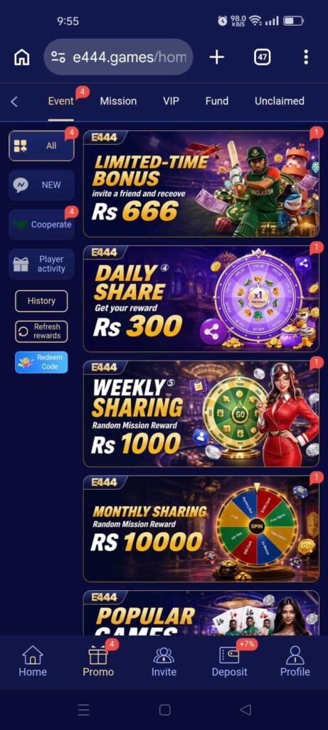444 game bonus