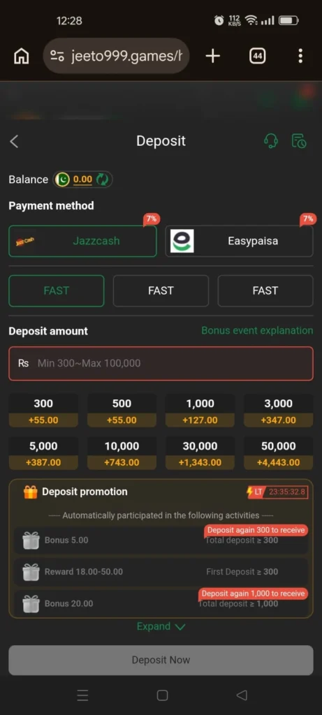 jeeto999 game deposit