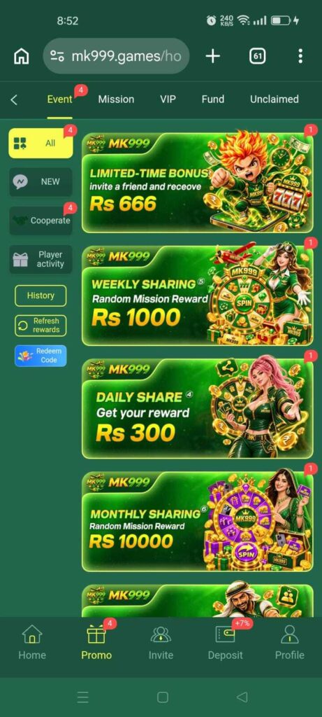MK999 Game bonus