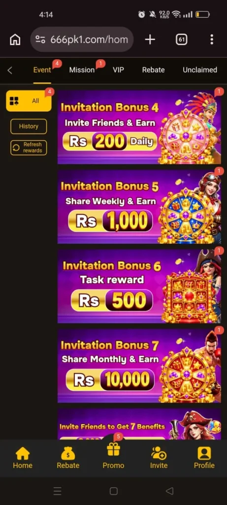 666PK Game bonus