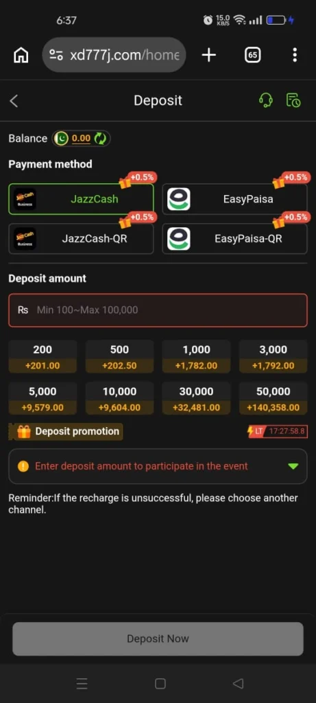 xd777 Game deposit 