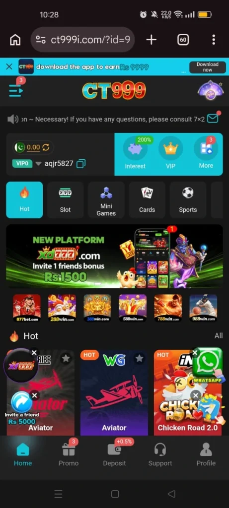 CT999 Game homepage