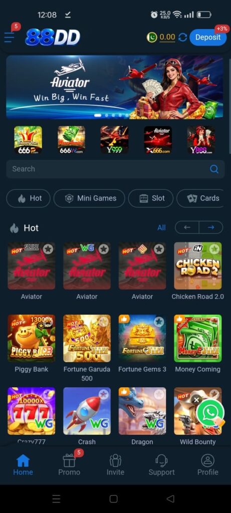 DD88 Game homepage 
